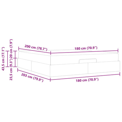 Bedframe met matras Anders 2 st Tan PVC