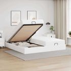Bedframe met matras 200x200 cm wit