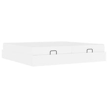 Bedframe met matras Zuiverwit 200 x 200 cm Kunstleer