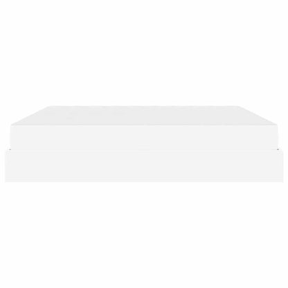 Bedframe met matras Zuiverwit 200 x 200 cm Kunstleer