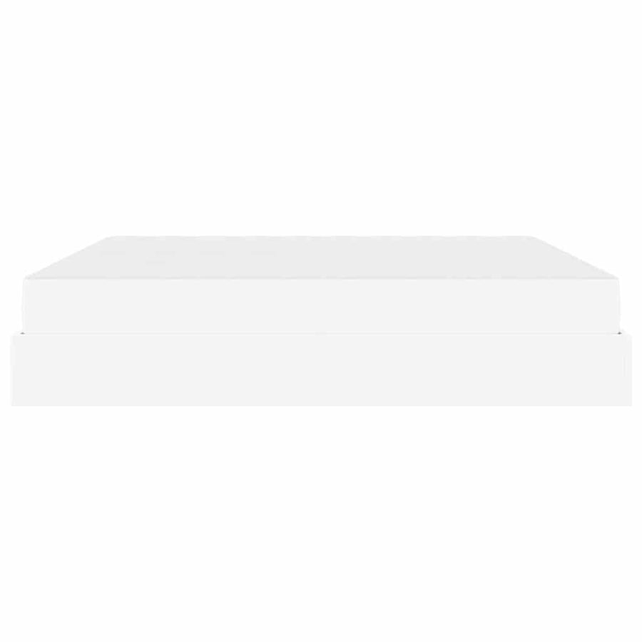 Bedframe met matras Zuiverwit 200 x 200 cm Kunstleer