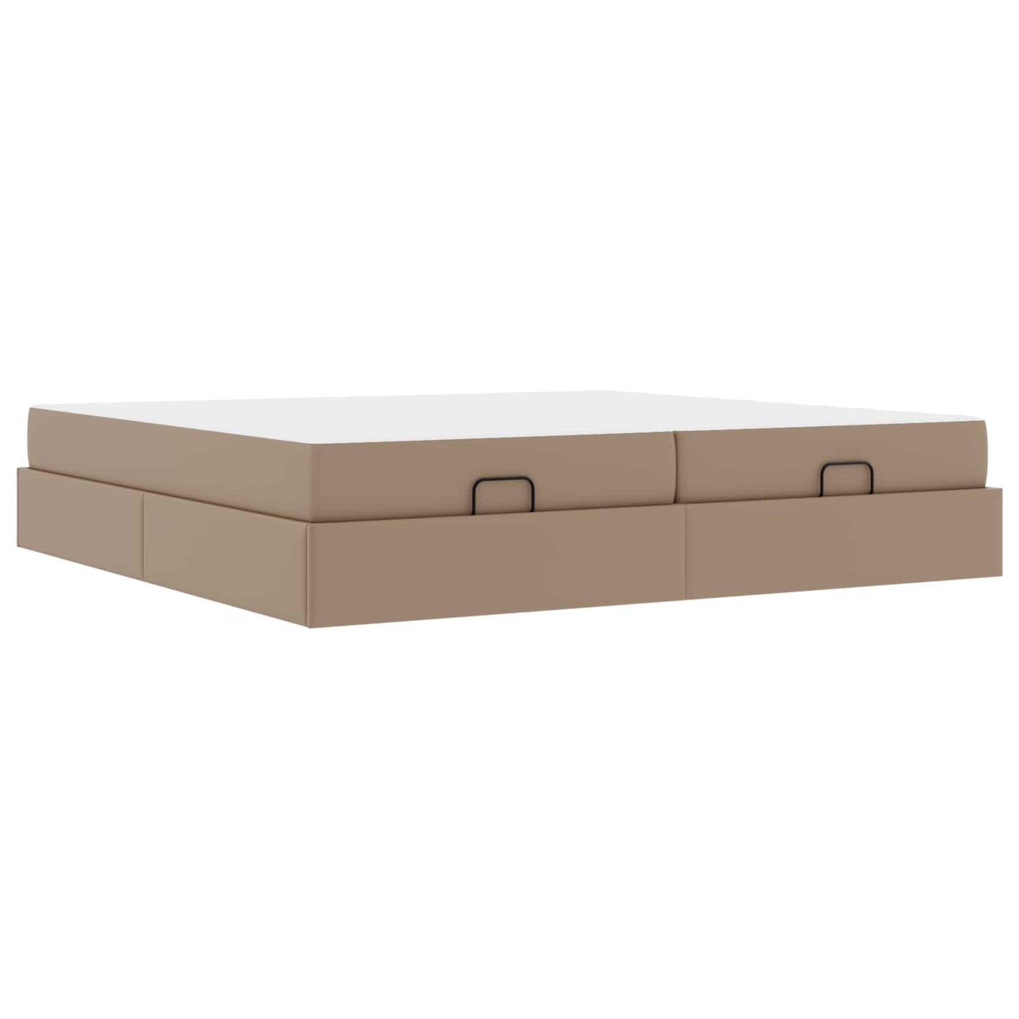Bedframe met matras met matras 2 pcs Tan PVC