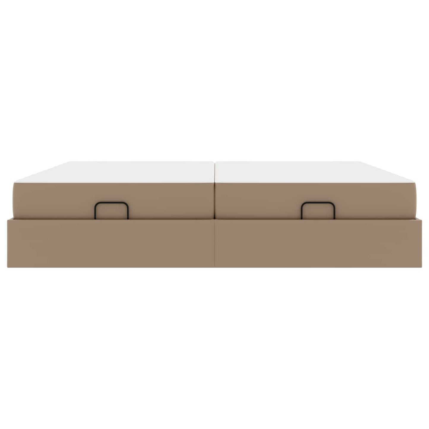Bedframe met matras met matras 2 pcs Tan PVC