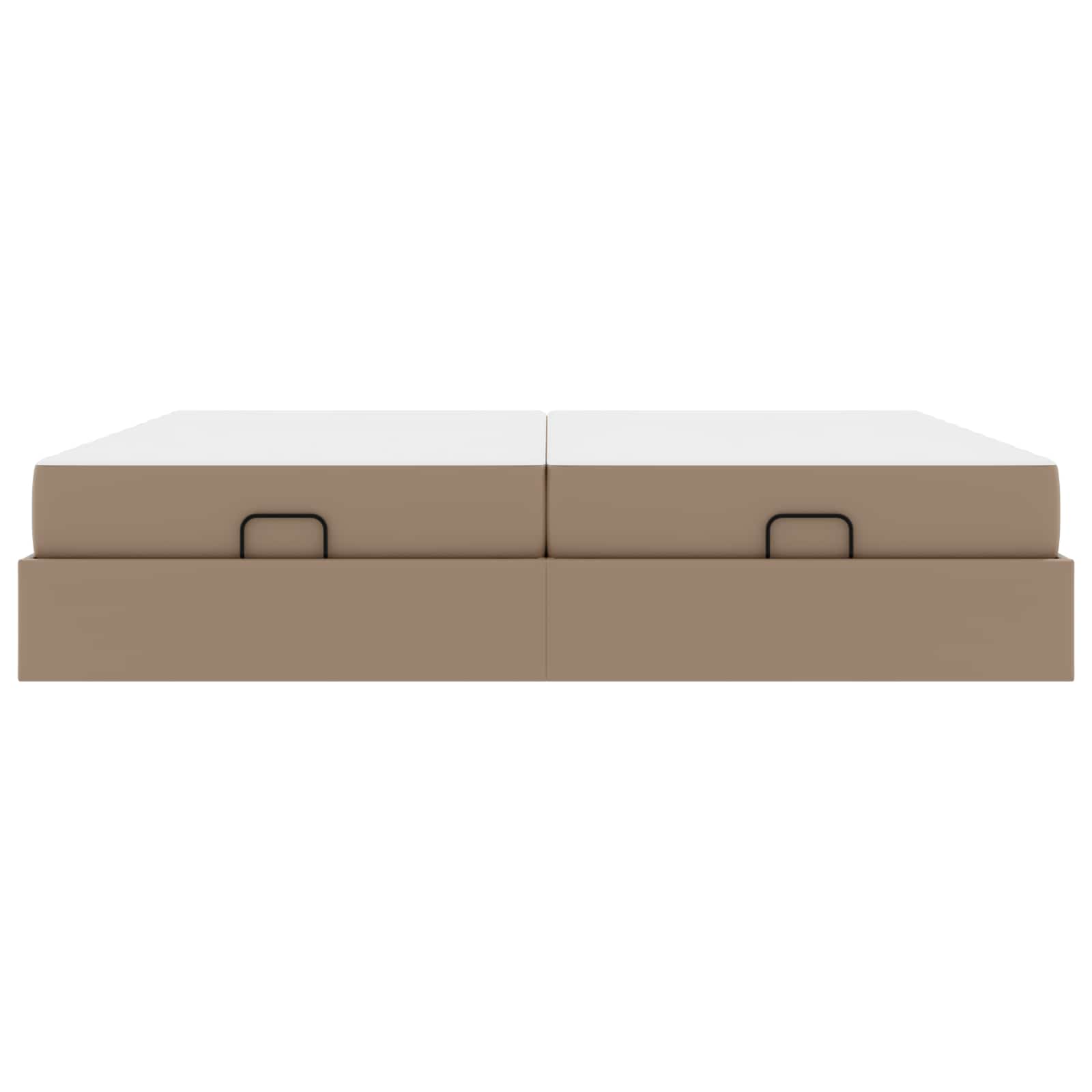 Bedframe met matras met matras 2 pcs Tan PVC