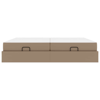 Bedframe met matras met matras 2 pcs Tan PVC