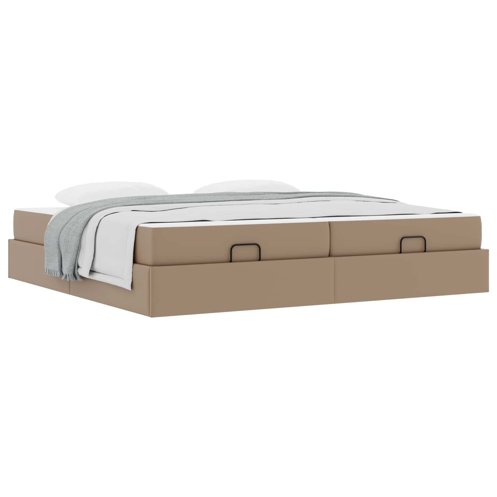 Bedframe met matras met matras 2 pcs Tan PVC