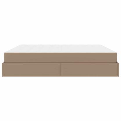 Bedframe met matras met matras 2 pcs Tan PVC