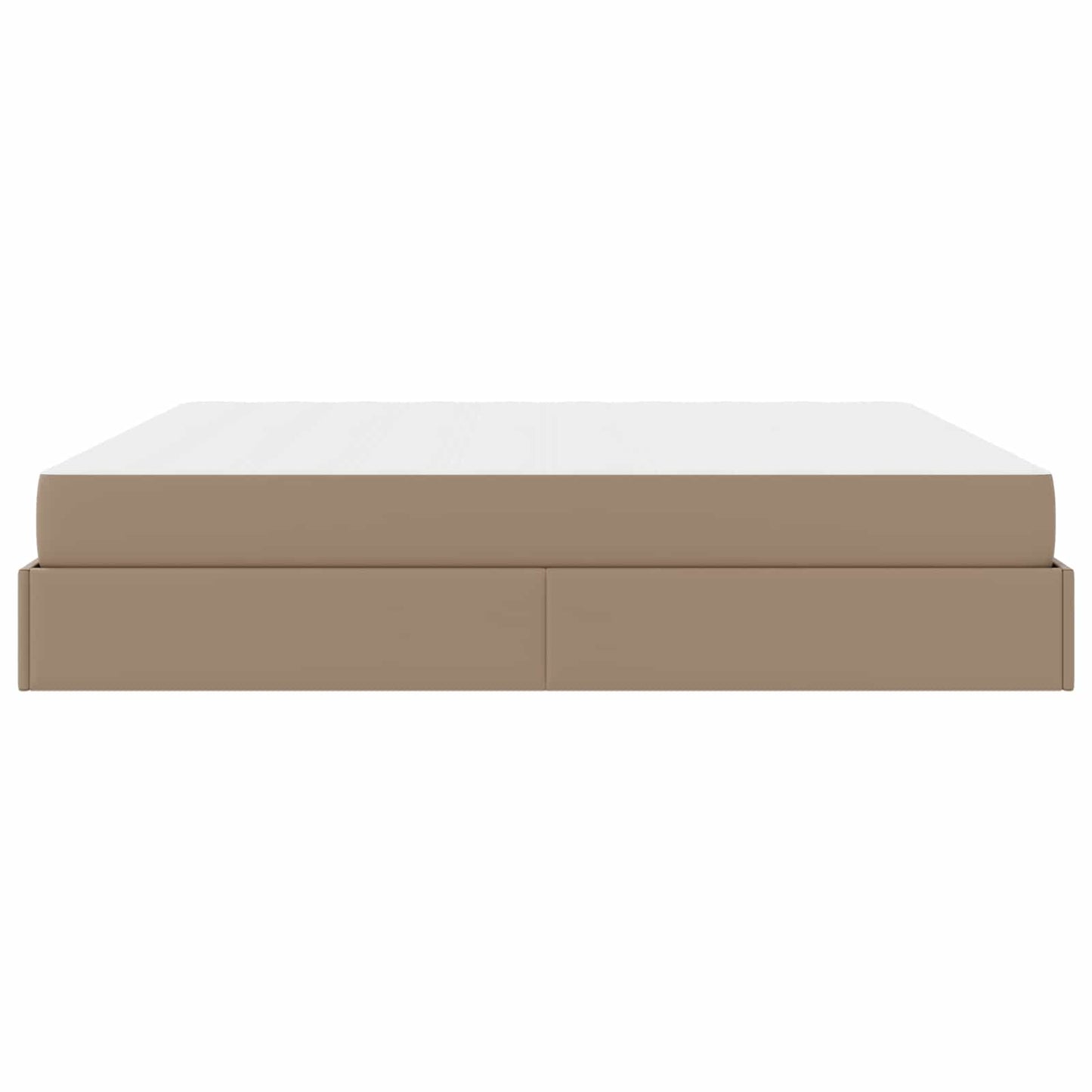 Bedframe met matras met matras 2 pcs Tan PVC