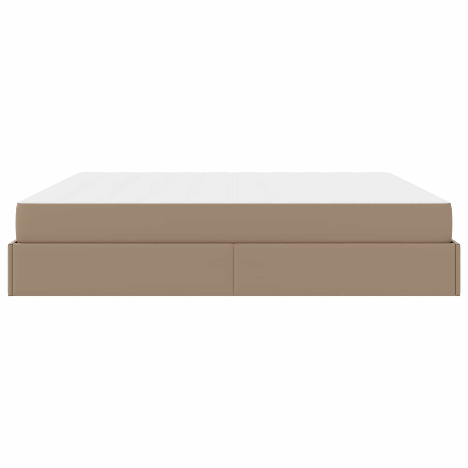 Bedframe met matras met matras 2 pcs Tan PVC