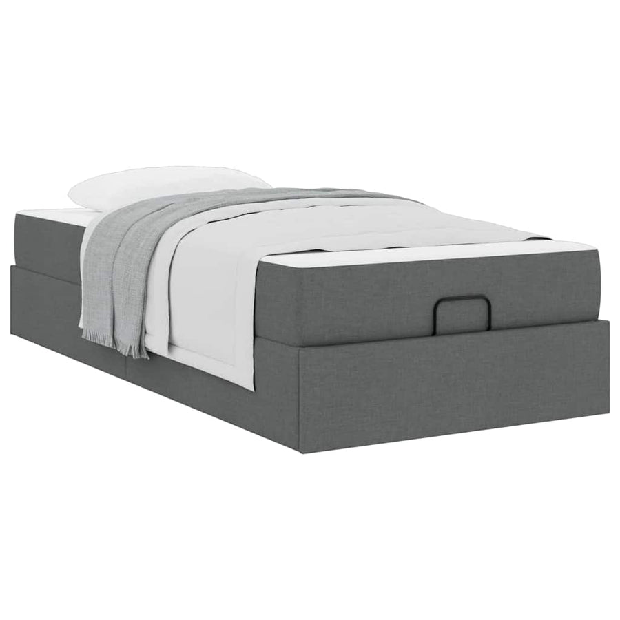 Bedframe Donkergrijs 80 x 200 cm Stof