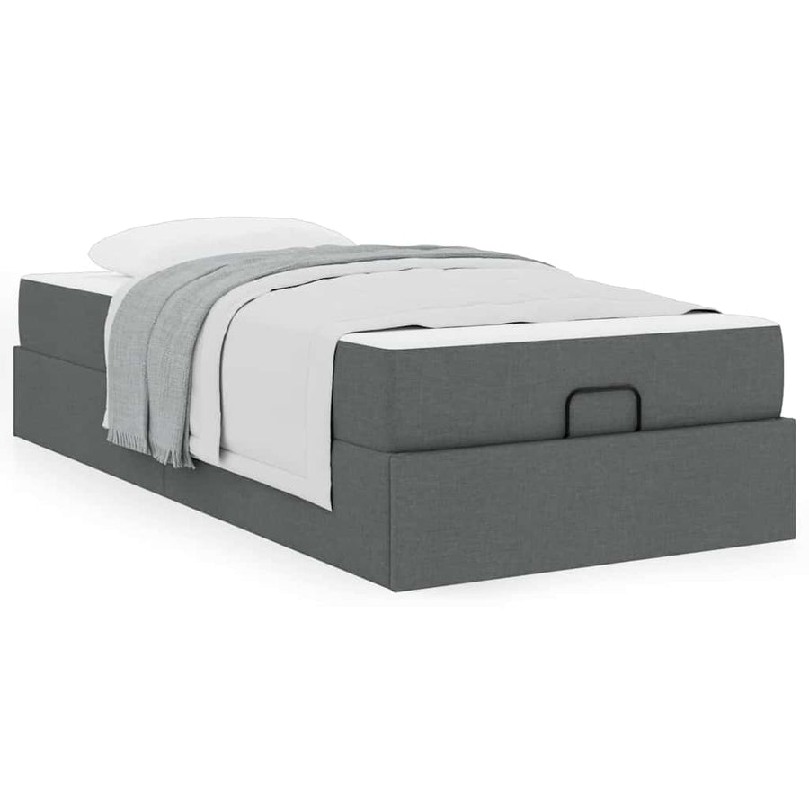 Bedframe Donkergrijs 80 x 200 cm Stof