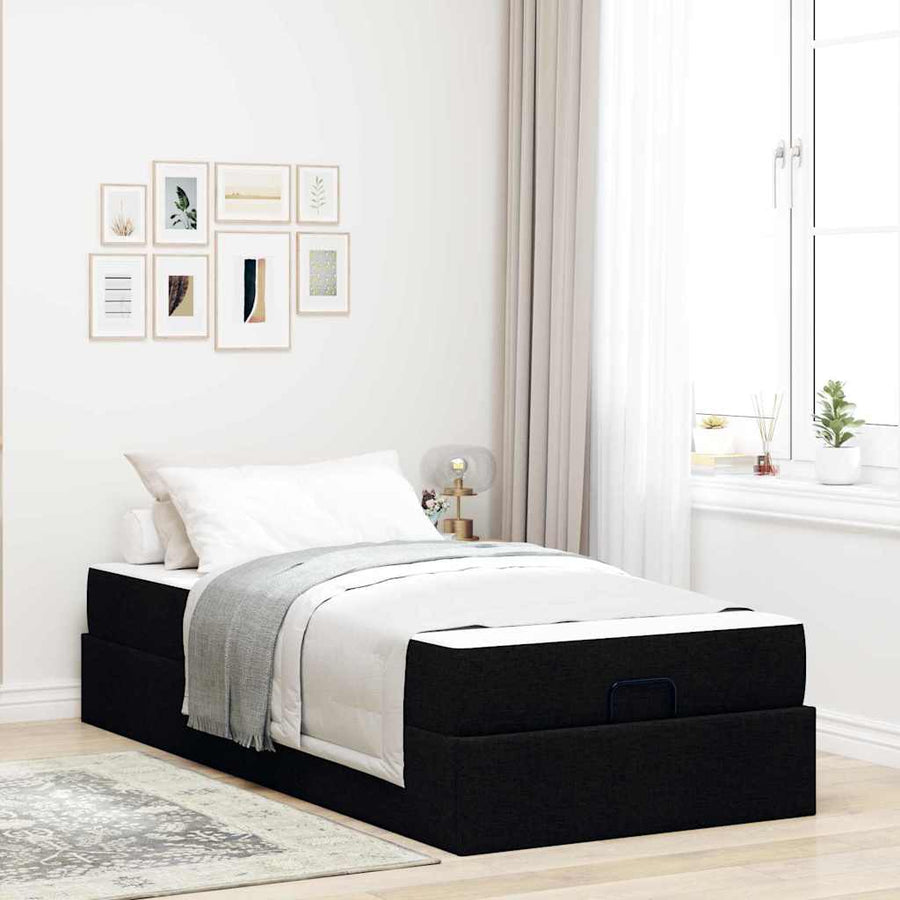 Bedframe Zwart 80 x 200 cm Stof