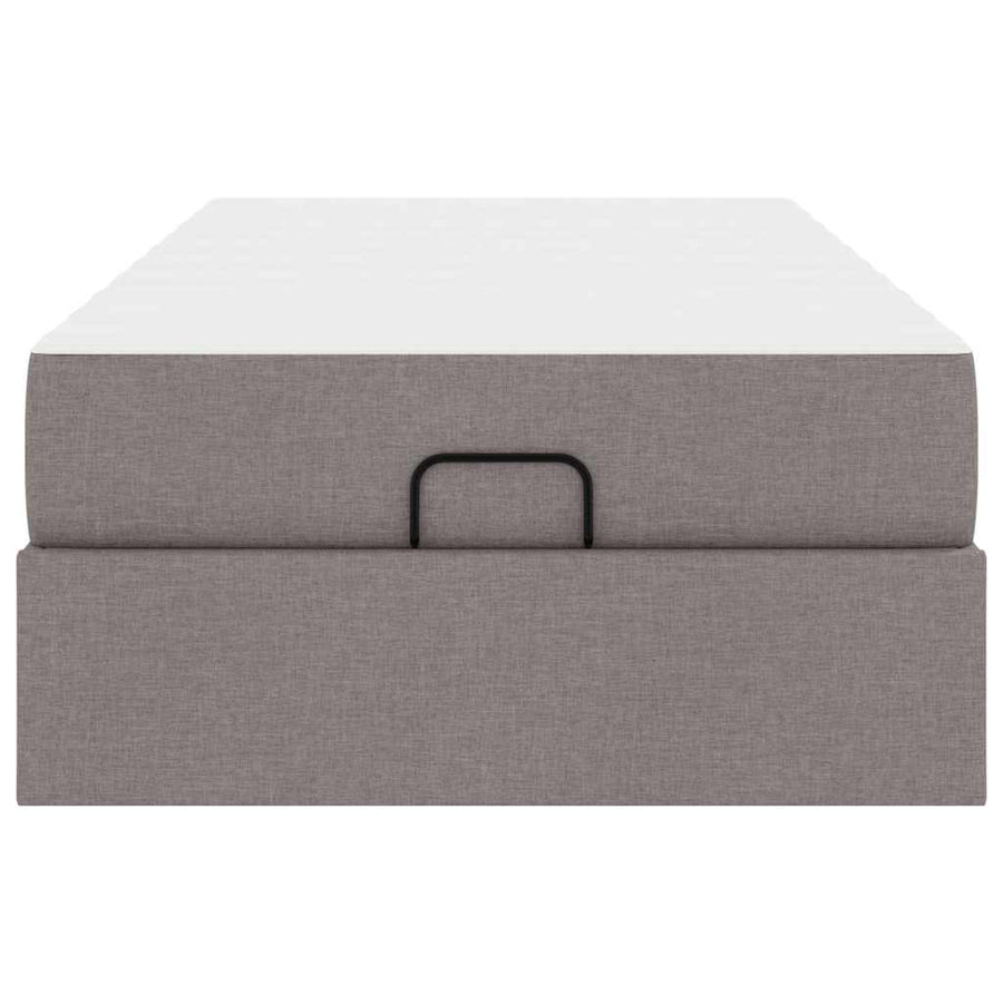 Bedframe met matras Taupe 80 x 200 cm Stof