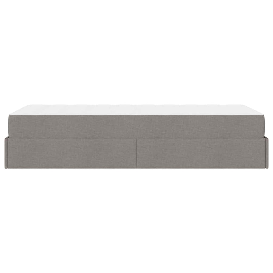 Bedframe met matras Taupe 80 x 200 cm Stof