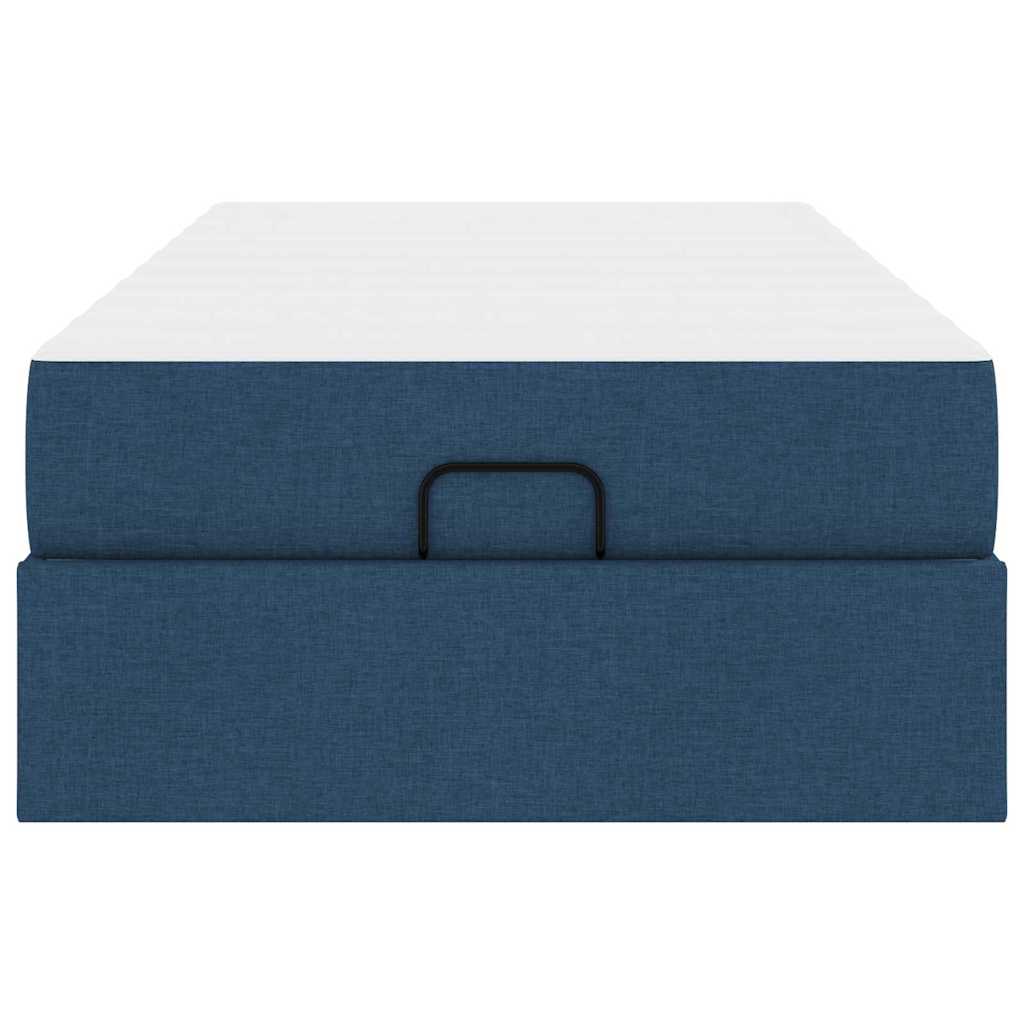 Bedframe met matras Blauw 80 x 200 cm Stof