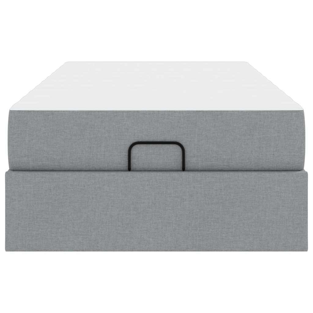 Bedframe Lichtgrijs 90 x 190 cm Stof