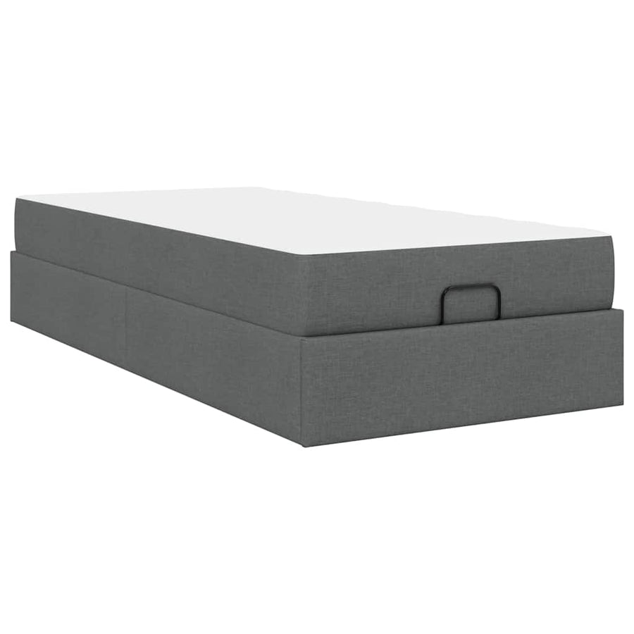 Bedframe Donkergrijs 90 x 190 cm Stof