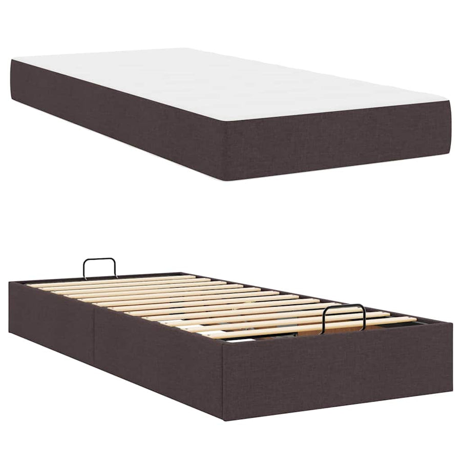 Bedframe Donkerbruin 90 x 190 cm Pocketveren