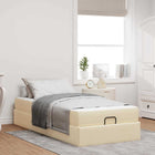 Bedframe met lades en matras 90x190 cm crème