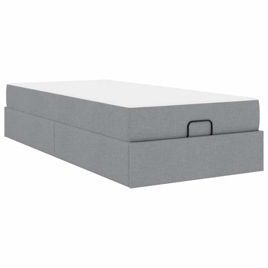 Bedframe Lichtgrijs 90 x 200 cm Stof