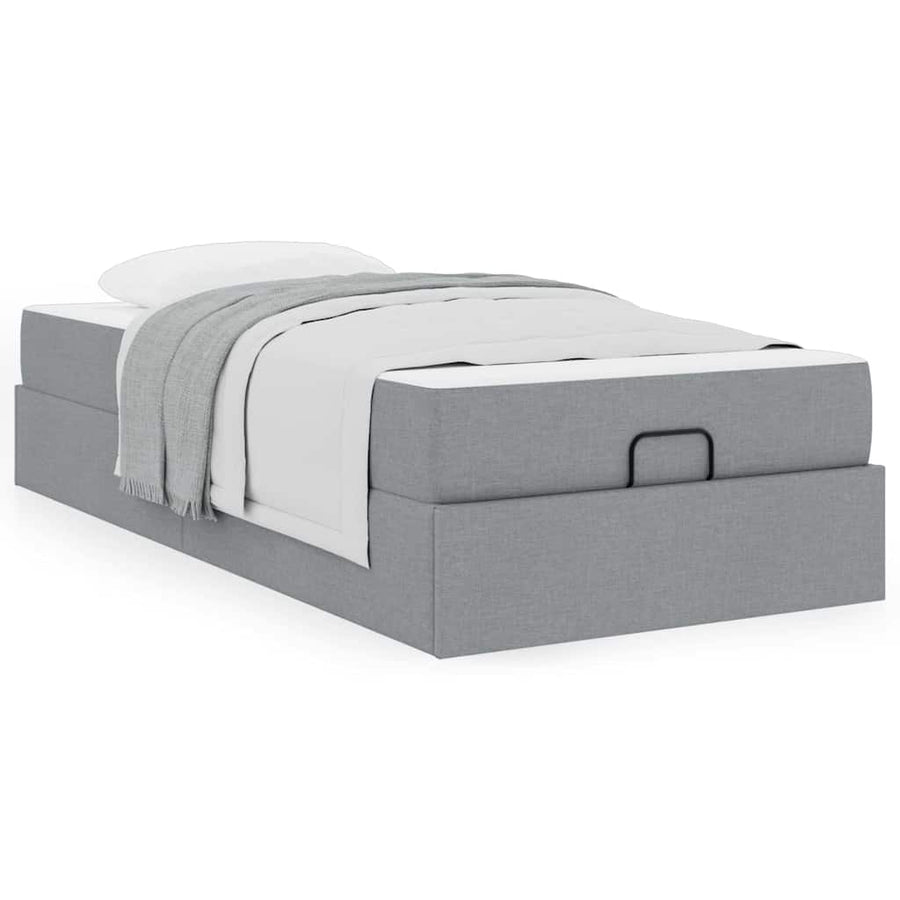 Bedframe Lichtgrijs 90 x 200 cm Stof