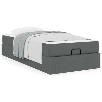 Bedframe Donkergrijs 90 x 200 cm Stof
