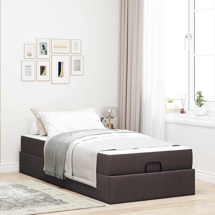 Bedframe Donkerbruin 90 x 200 cm Stof