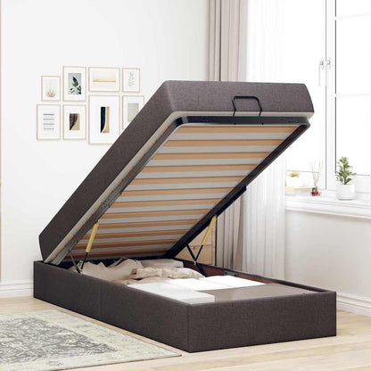 Bedframe Donkerbruin 90 x 200 cm Stof