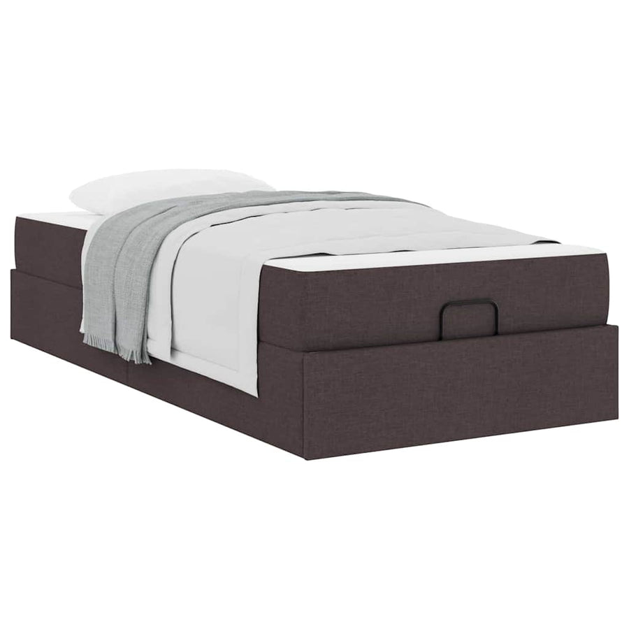 Bedframe Donkerbruin 90 x 200 cm Stof