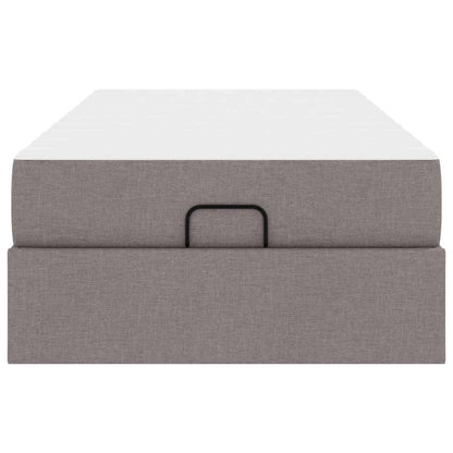 Bedframe met matras Taupe 90 x 200 cm Stof