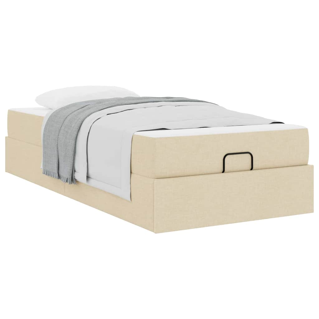 Bedframe Crème 90 x 200 cm Stof