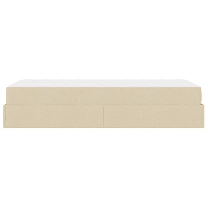 Bedframe Crème 90 x 200 cm Stof