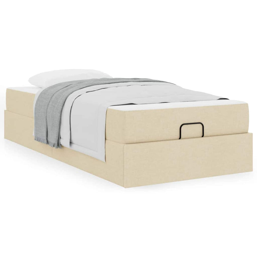 Bedframe Crème 90 x 200 cm Stof