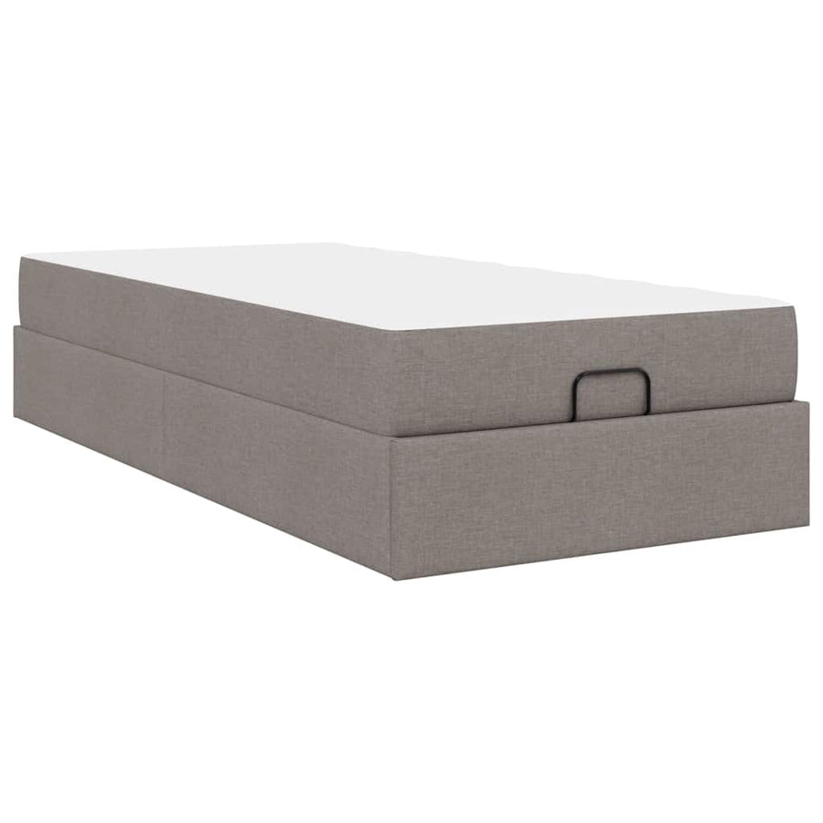 Bedframe Taupe 100 x 200 cm Stof