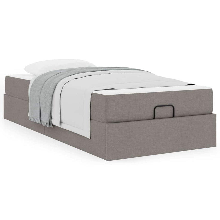 Bedframe Taupe 100 x 200 cm Stof