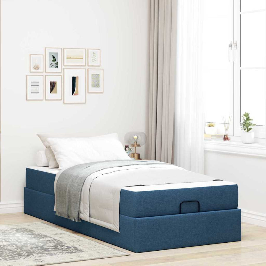 Bedframe Blauw 100 x 200 cm Stof