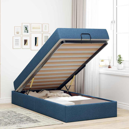 Bedframe Blauw 100 x 200 cm Stof
