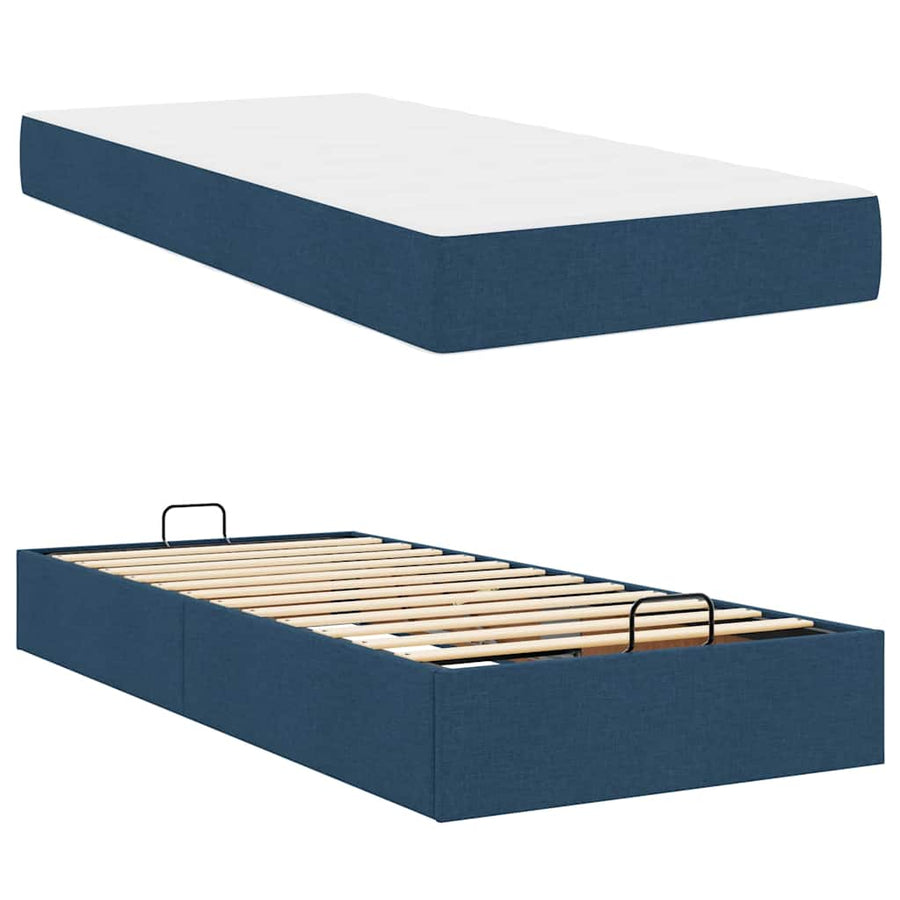 Bedframe Blauw 100 x 200 cm Stof