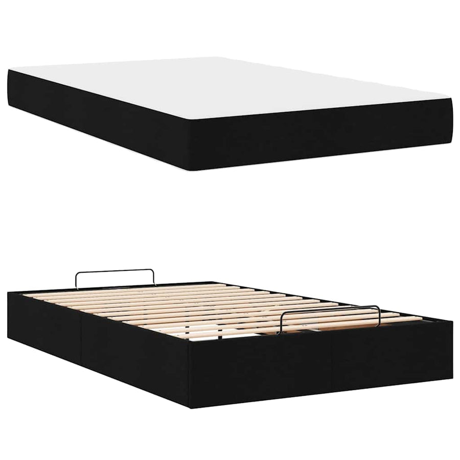 Bedframe Zwart 120 x 190 cm Stof
