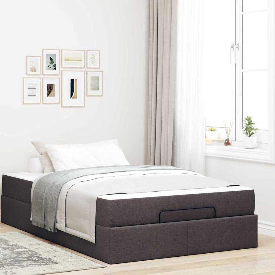 Bedframe Donkerbruin 120 x 190 cm Stof