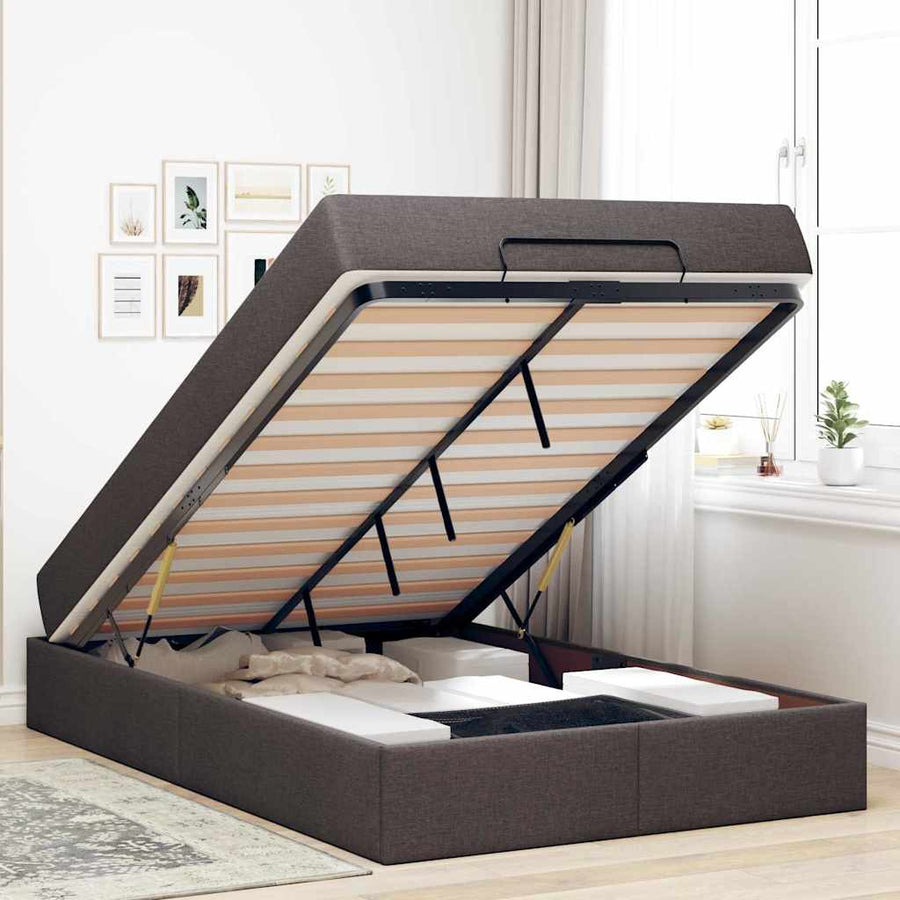 Bedframe Donkerbruin 120 x 190 cm Stof