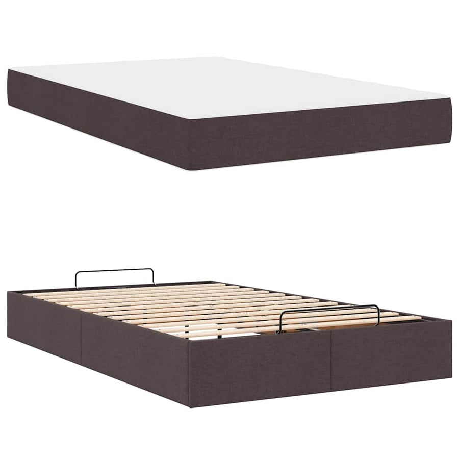 Bedframe Donkerbruin 120 x 190 cm Stof