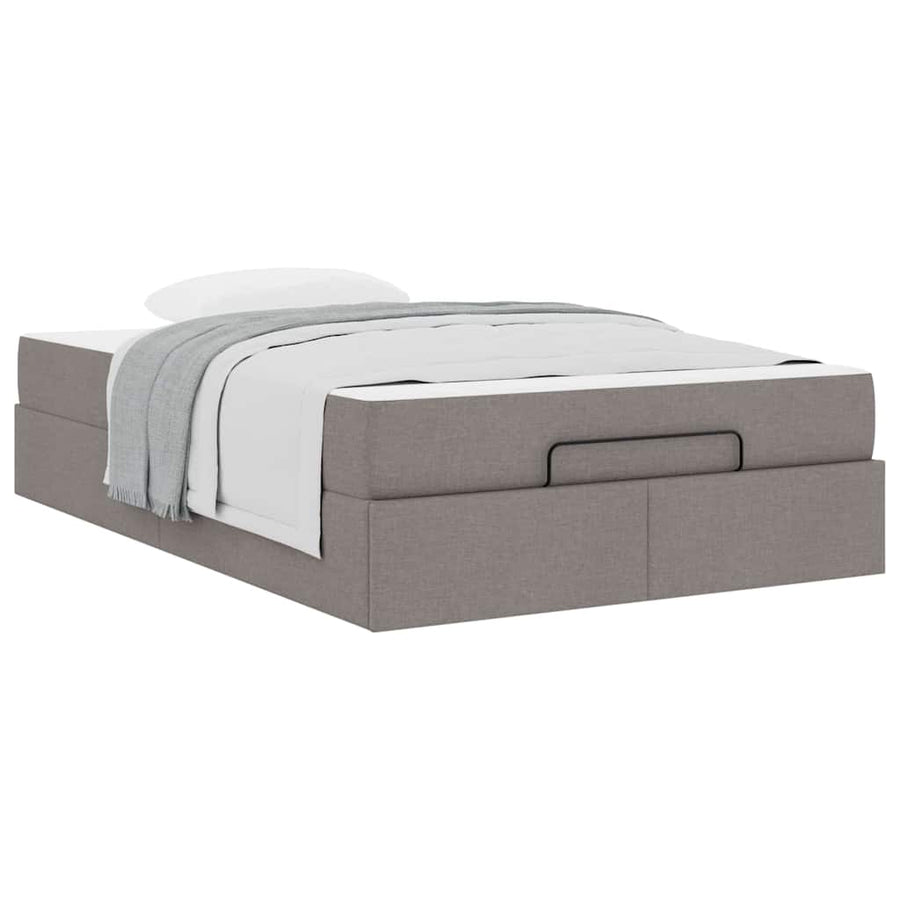 Bedframe met matras Taupe 120 x 190 cm Stof