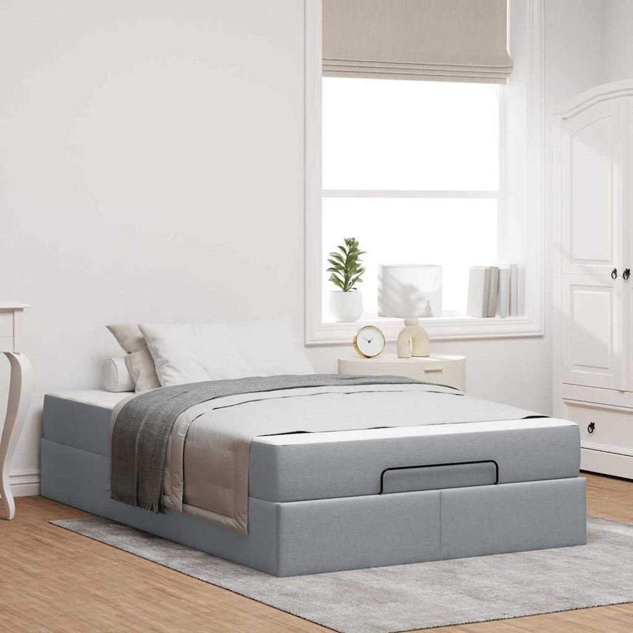 Bedframe Lichtgrijs 120 x 200 cm Stof