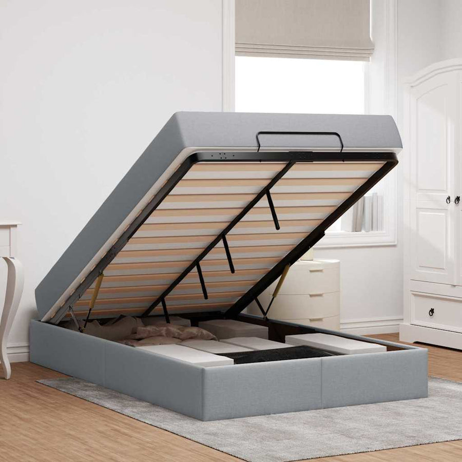 Bedframe Lichtgrijs 120 x 200 cm Stof