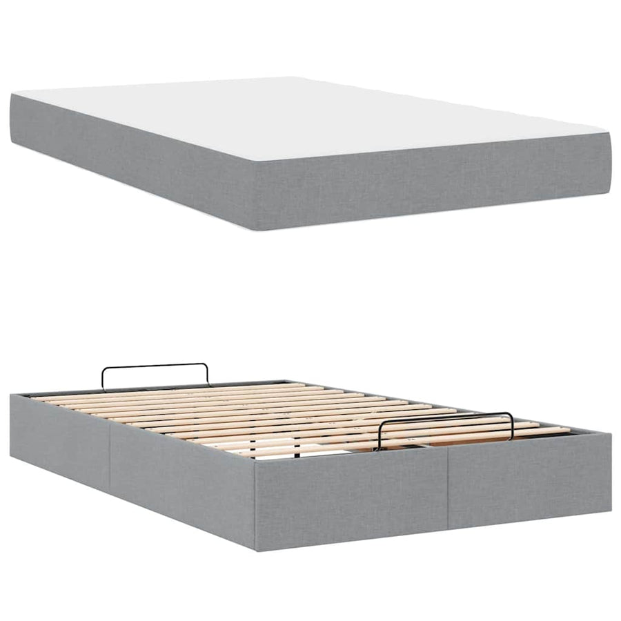 Bedframe Lichtgrijs 120 x 200 cm Stof