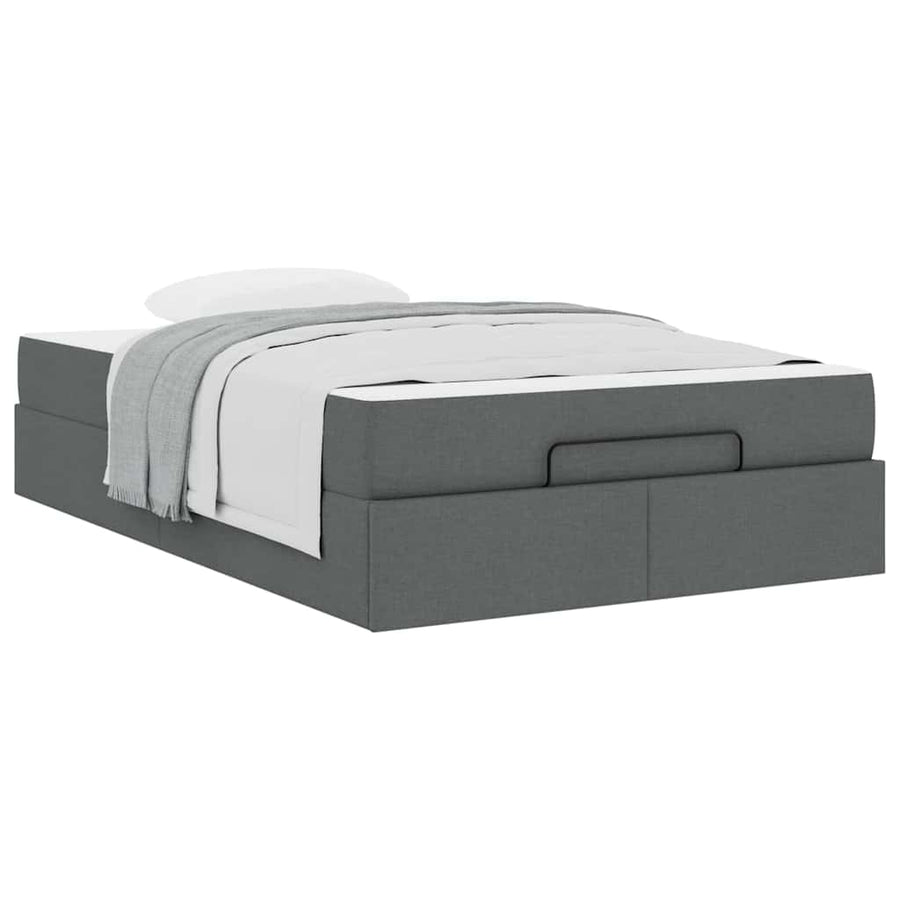 Bedframe Donkergrijs 120 x 200 cm Stof