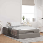 Opbergbed 120x200 cm taupe stof met matras