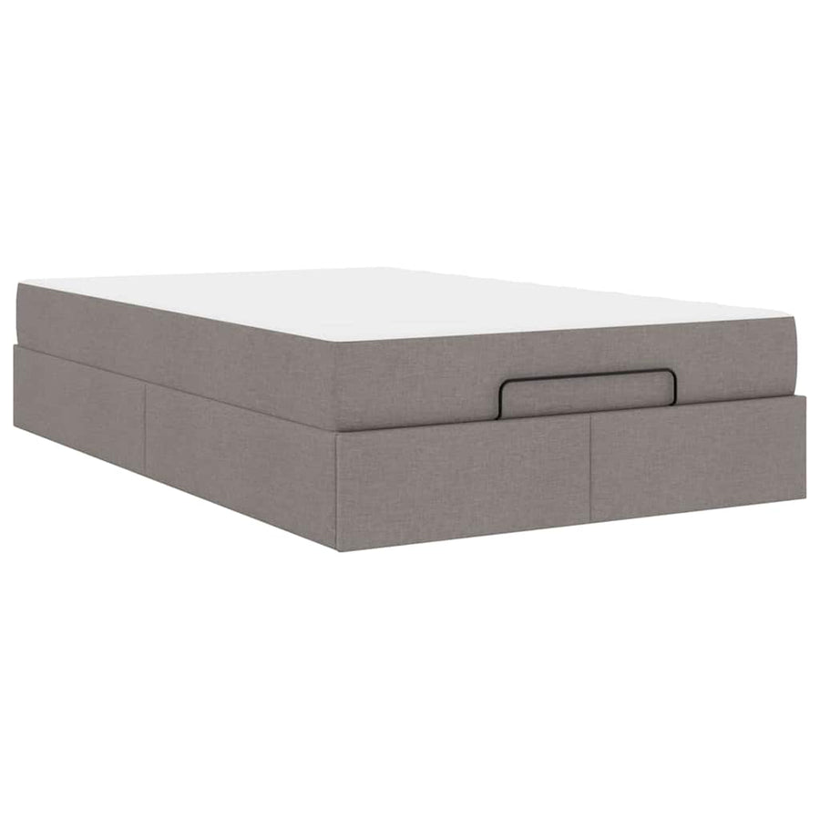 Bedframe met matras Taupe 120 x 200 cm Stof