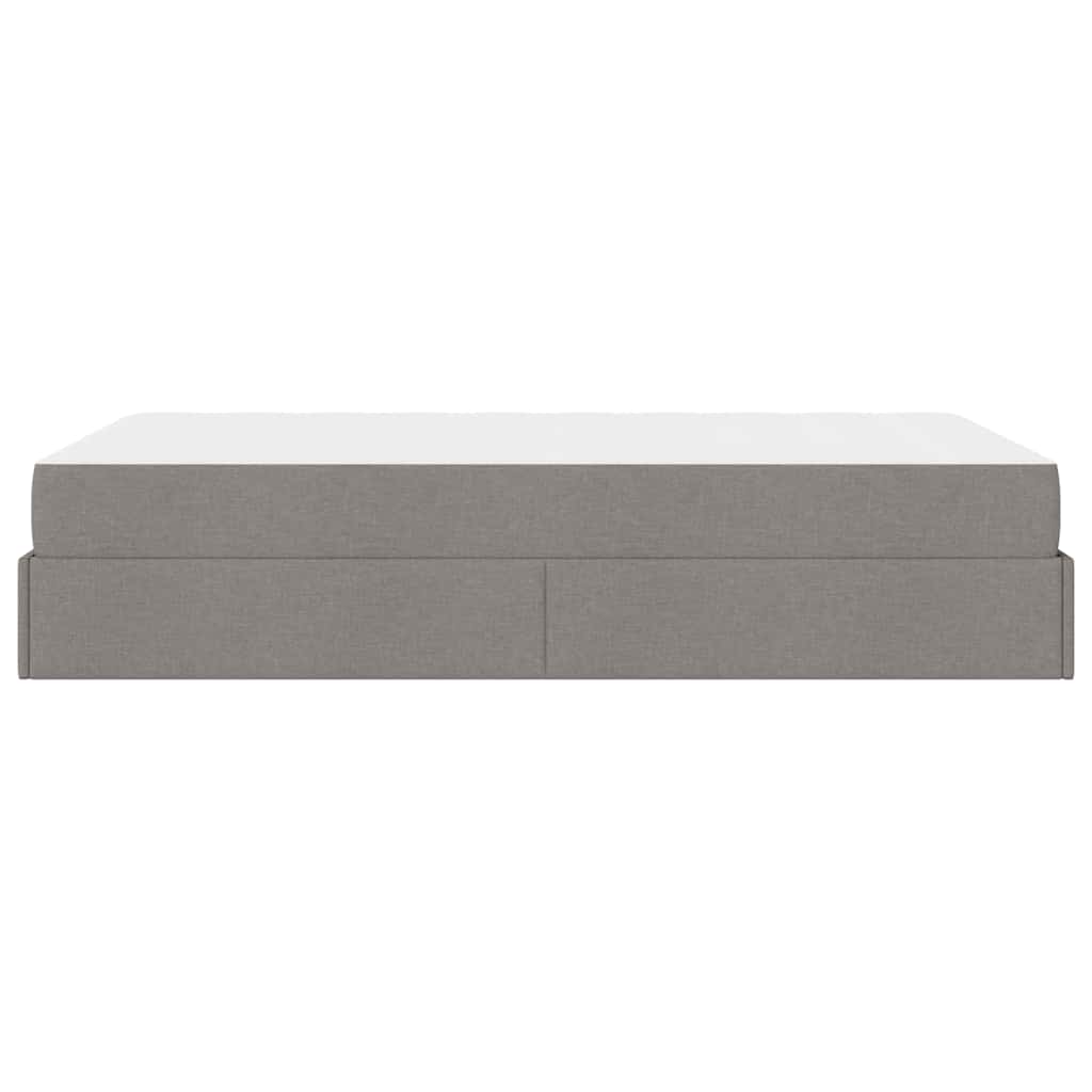 Bedframe met matras Taupe 120 x 200 cm Stof